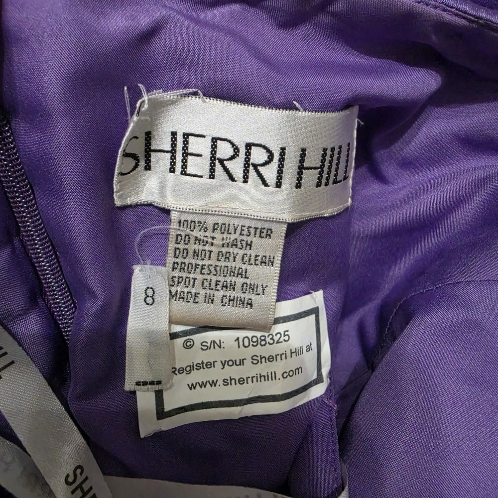 Sherri Hill Prom Cocktail Social Dress Size‎ 8 Jeweled Embellished Ruffles - Picture 14 of 16